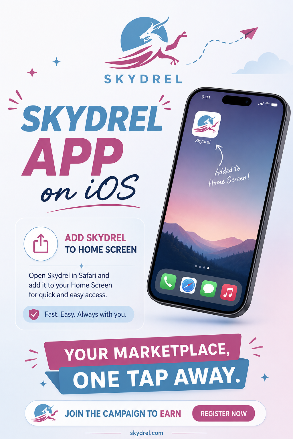 How to use Skydrel App in IOS devices?